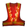 Safety Vest - Red LED Lights - Reflective Strip - Working Underground