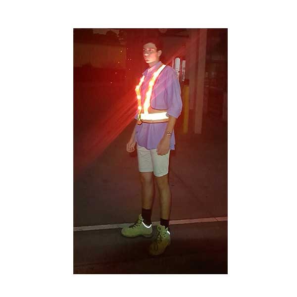 Safety Vest - White LED Lights - Reflective Strip - Working Underground (Copy) - Image 7